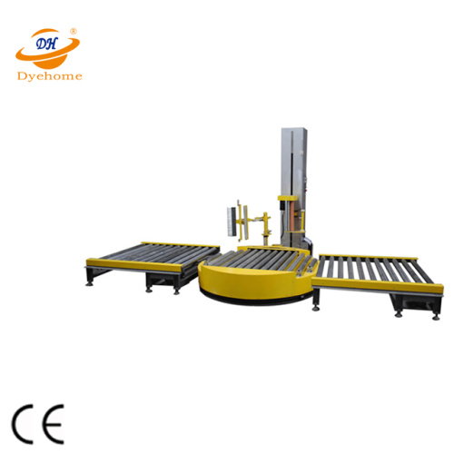 Automatic stretch packing line with roller