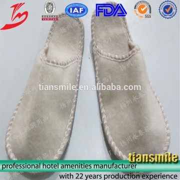 Hotel disposable mens slipper leather