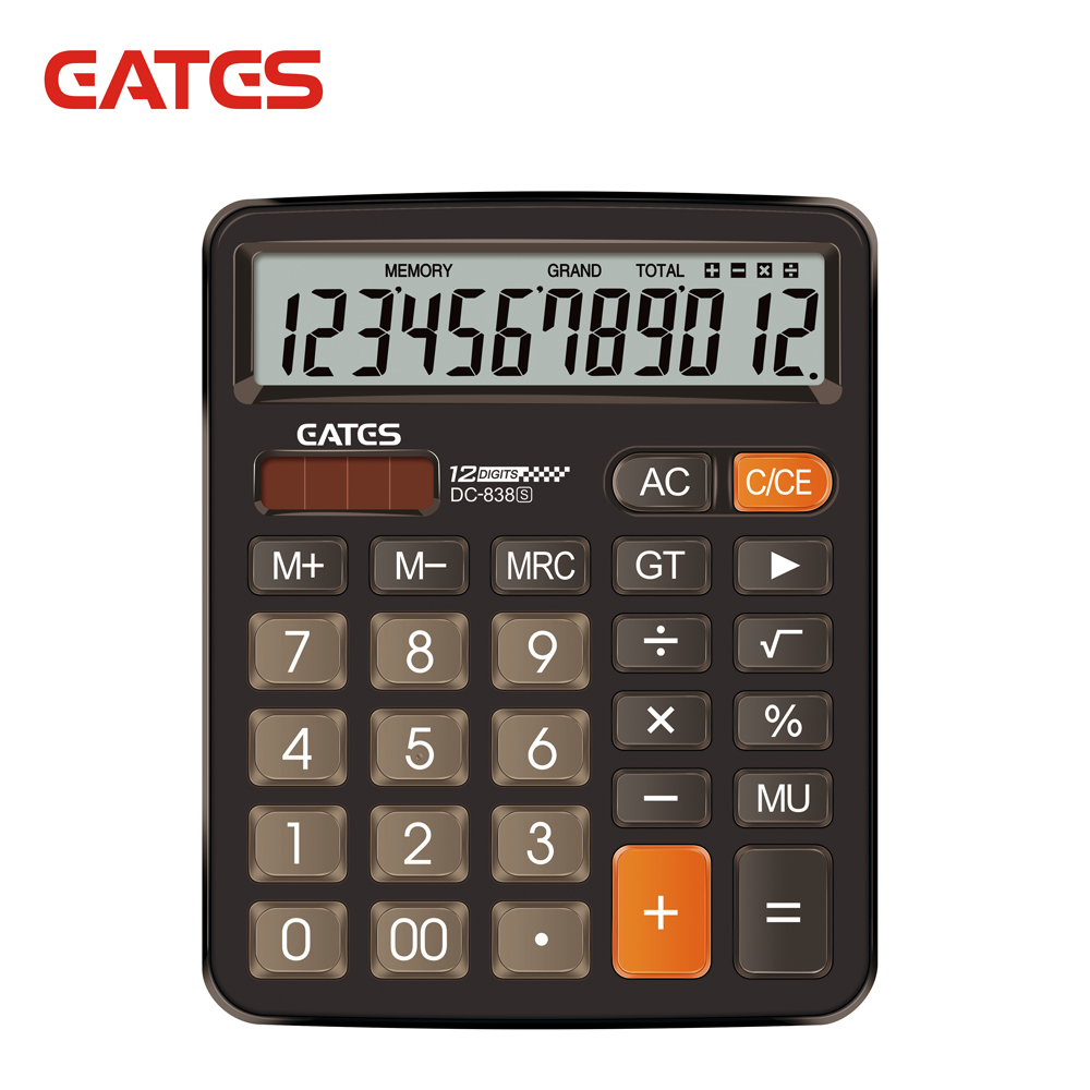 New Big LCD Display Dual Power 12 Digits Desktop Calculator