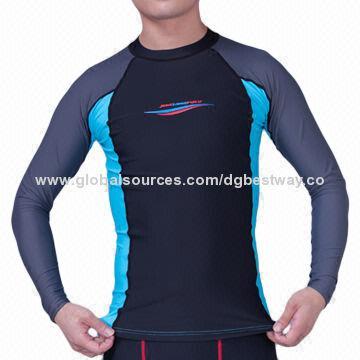 Long sleeves UV surf rashguards, tight style, with sun protective