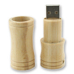 Natural Wooden Thumb Drive Eco-friendly  , Bamboo Usb Flash Drive 16gb