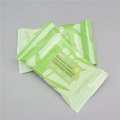 100% Natural Bamboo Fiber Antibacterial Cleaning Wet Wipes