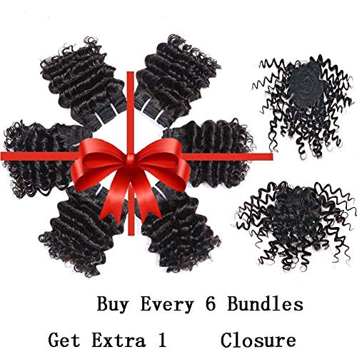 Spark 10A Deep Wave  Bundles Short Brazilian Vingin Hair Weave Bundles Deep Wave Curly Human Hair Bundles Sew in Extension