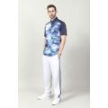 MEN'S DIGITAL PRINTED RIB COLLAR GOLFER