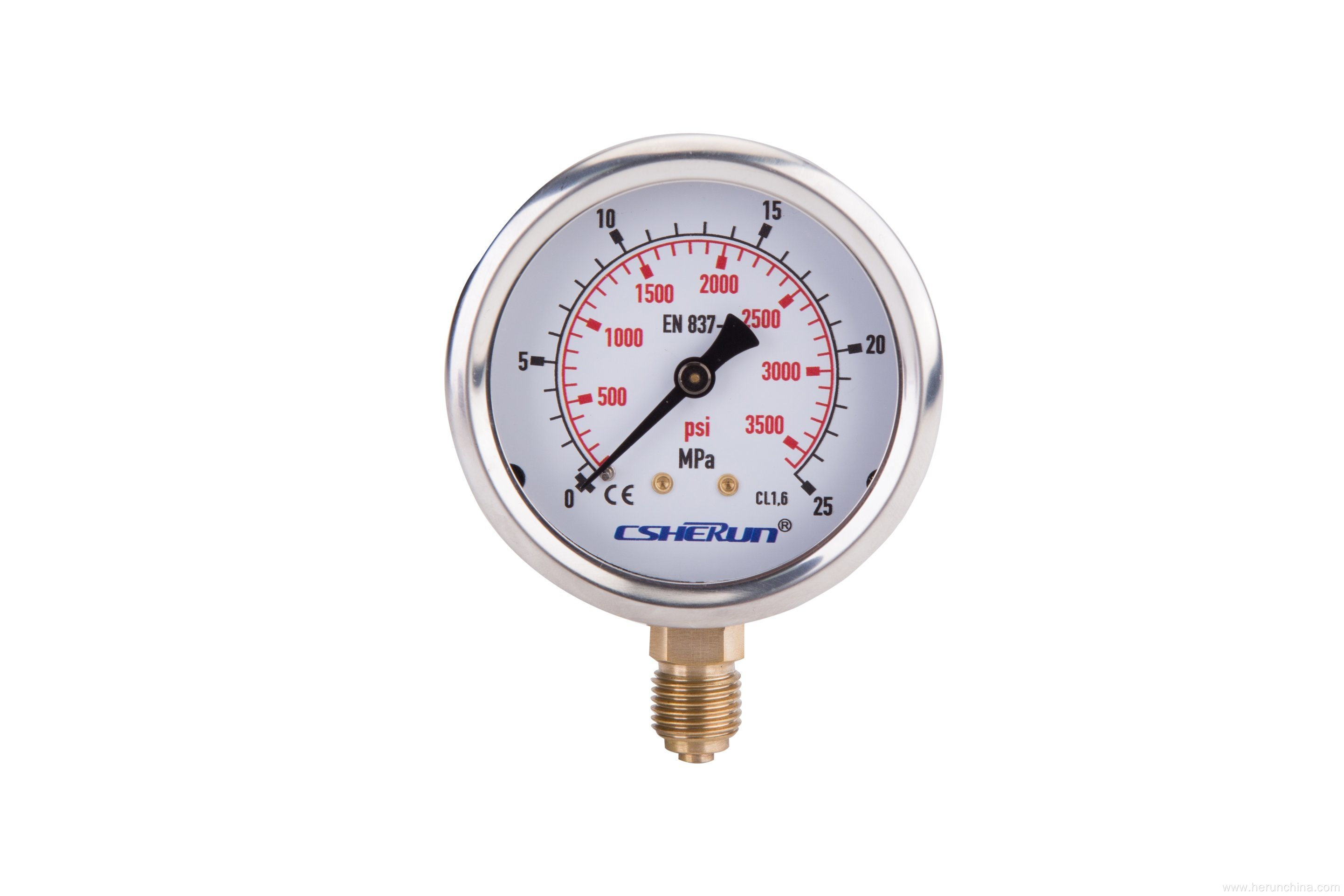 Bourdon tube pressure gauge