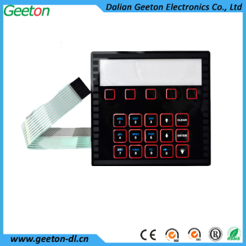 PET Custom Tactile Snap Button Membrane Keyboards With Transparent Window