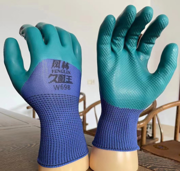Nylon Core Latex Embossed Gloves