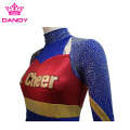 Metalická látka Navy Blue Cheer Uniform