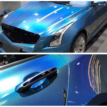 dúhový laserový šperk modrý automobil vinyl