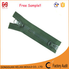 Free samples two way plastic zippers for sleeping bag