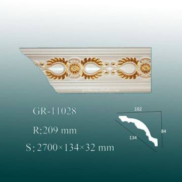 Eco-friendly and Fashionable PU Dentil Moulding- Carving Cornice Moulding