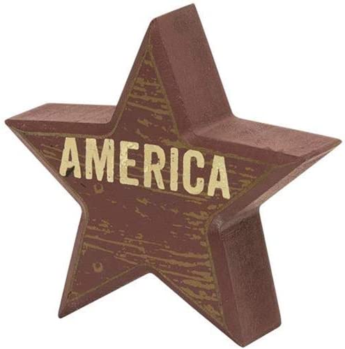 Träadbiterad patriotisk stjärnsitterblock