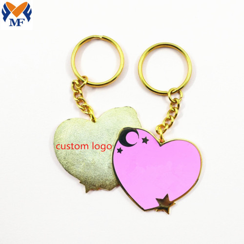 Metal Heart Shape Enamel Cute Keychain