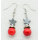 Pendiente de hematita Coral Star Beads rojo