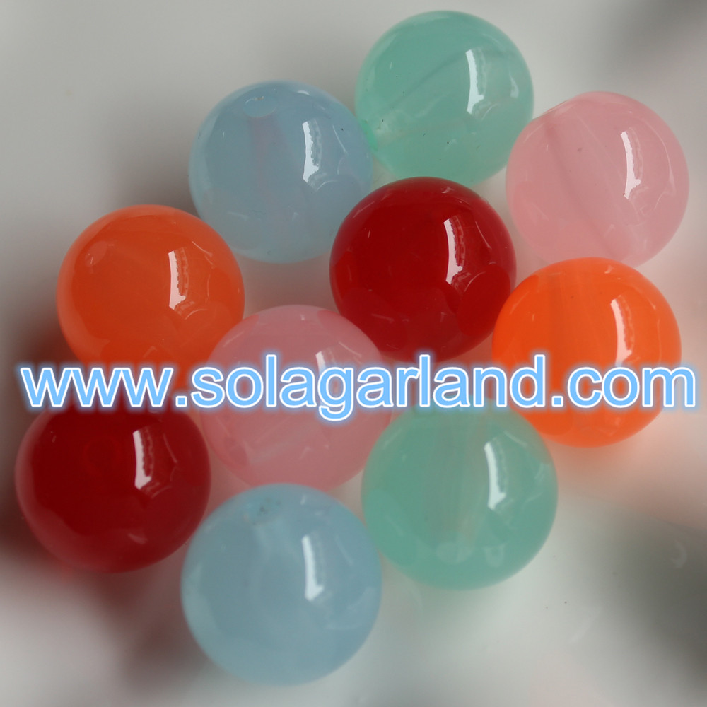 Translucent Acrylic Round Beads