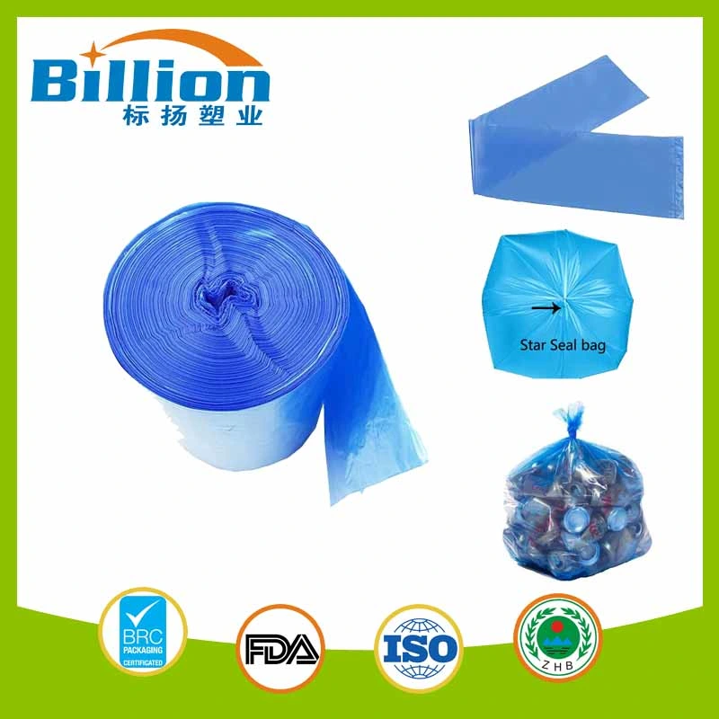 Heavy Duty PE Plastic Can Dustbin Food Liners Flat Star Sealed Garbage Bag Trash Bags Film on Roll