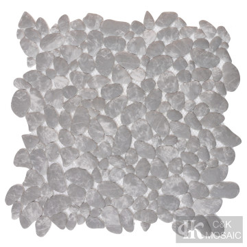 Grey Glass Pebble Mosaic Tile for Floor