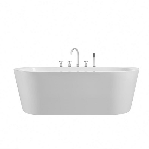 Small Freestanding Jetted Tub Simple Style Indoor Freestanding Soaking Bathtub