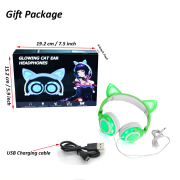 Rechargable Stereo Flashing Glowing Cat Ear Headphone