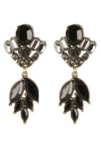 Dark Earring Drop Earrings with CZ Diamond
