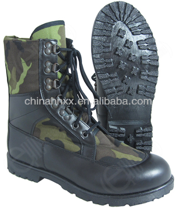 camouflage leather women boots