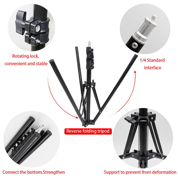 Reverse folding tripod