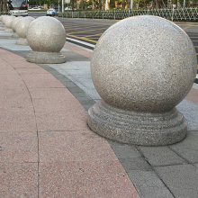 Natural Granite Stone Ball Parking Block