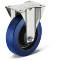 high quality Elastic Rubber Flat Bottom Fixed Casters