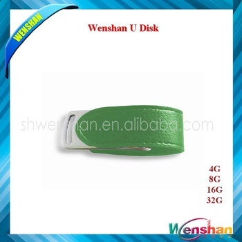 leather metal stick USB with key ring oem