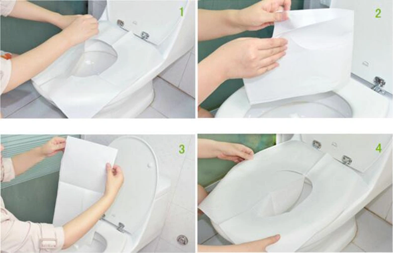 Eco-Friendly 1/2 Fold Disposable Tissue Paper Toilet Seat Covers