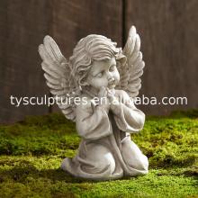 China carved baby angel statue white marble boy angel sculpture