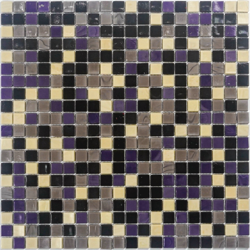 Mixed color glass mosaic tiles