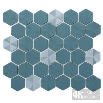 Glass Hexagon Backsplash Mosaic Tile