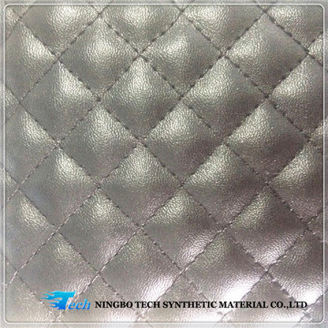 2015 pu shoe fabric quilted faux leather fabric