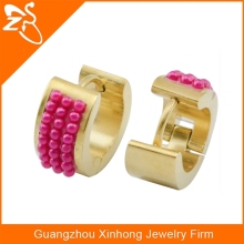 ER05501 surgical steel fake pearl hoop earrings popular earring