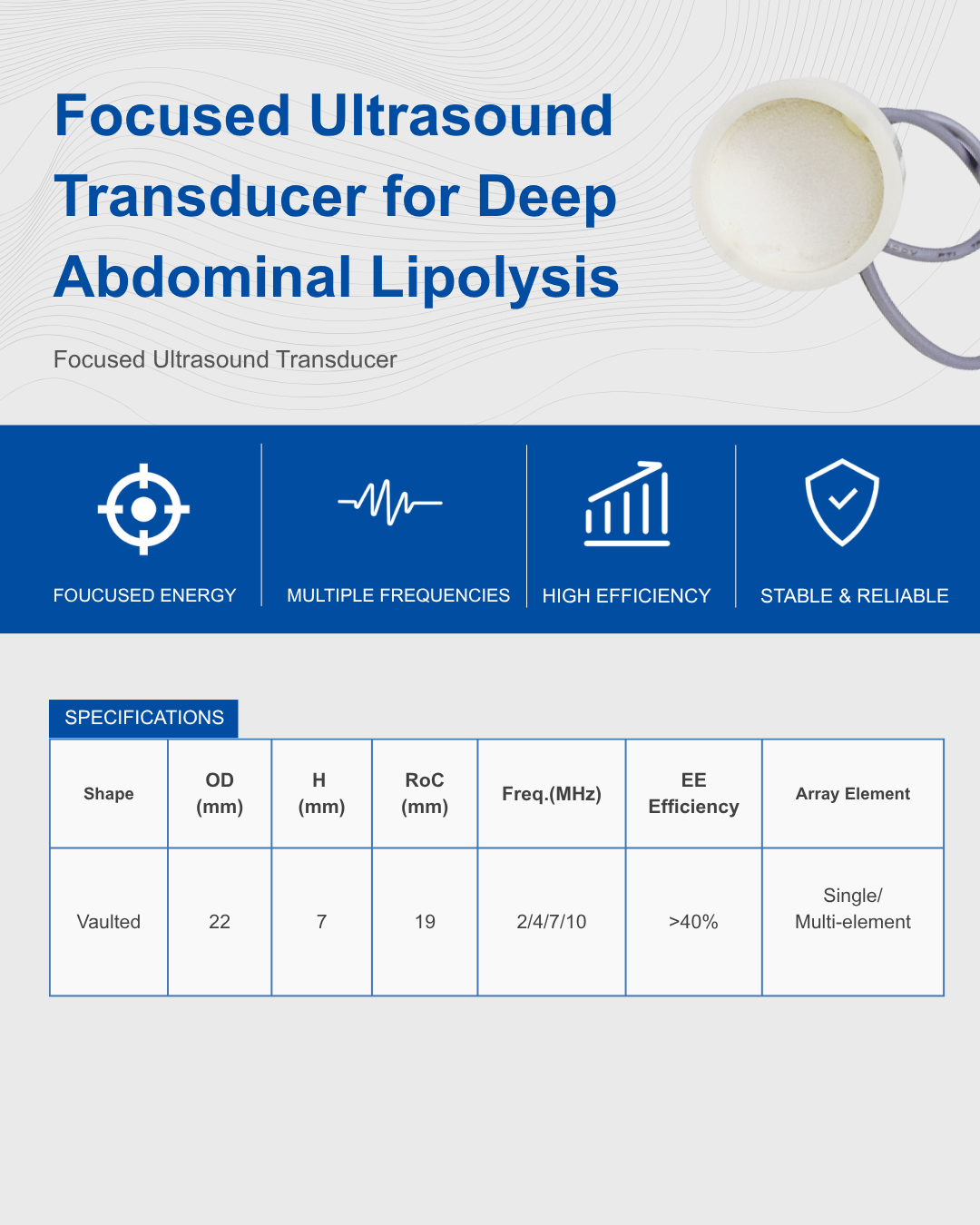 Derin Karın İçin Odaklanmış Ultrason Dönüştürücü Focused Ultrasound Transducer for Deep Abdomi