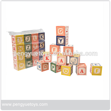 eco-friendly wooden toys educational letter blocks for wholesale, retail