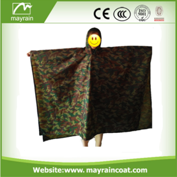 Woodland Camo Poncho Raincoat Multi functional Waterproof