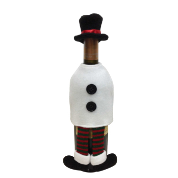 Christmas snowman shape wine bottle cover