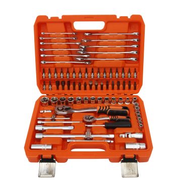 78Pcs Auto Repair Wrench Socket Ratchet Hand Tool Set - Heavy Duty Portable