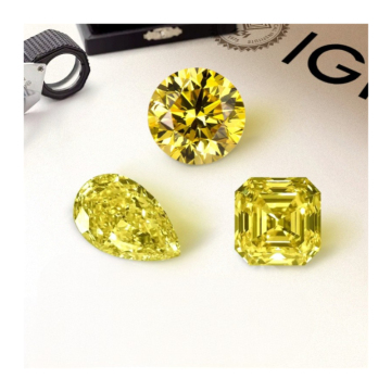 Top Quality Pear Cut Lab-Grown Yellow Sapphire Gems for Jewelry