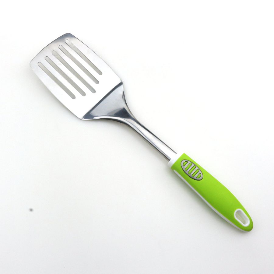 Spatule fendue de cuisine en acier inoxydable