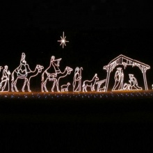 2D LED Rope Light Nativity Scene for Winter Holiday Lawn Displays