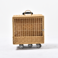 حقيبة CASLARAL CASERALLES PET PET Rattan Wicker Bubble Dog Cat Bag Petcase Petcas