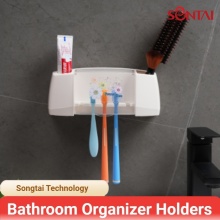 Powerful Suction Wall-Mounted Brush Holder