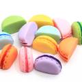 100pc 3D Half Macaron Candy Dolls Süßer Zucker Künstliches Essen Miniatur Puppenhaus Ornament Dekoration Wohnkultur DIY Zubehör