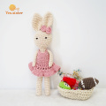 Organik Pamuk Amigurumi Bebek Tavşan Oyuncak Bebek