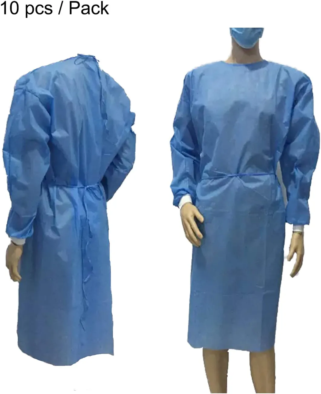 Waterproof/Plastic CPE/Poly/PE/Scrub/Operation/PP/SMS Nonwoven Disposable Protective Isolation Surgical Gown for Doctor/Surgeon/Patient/Visitor/Hospital/Factory