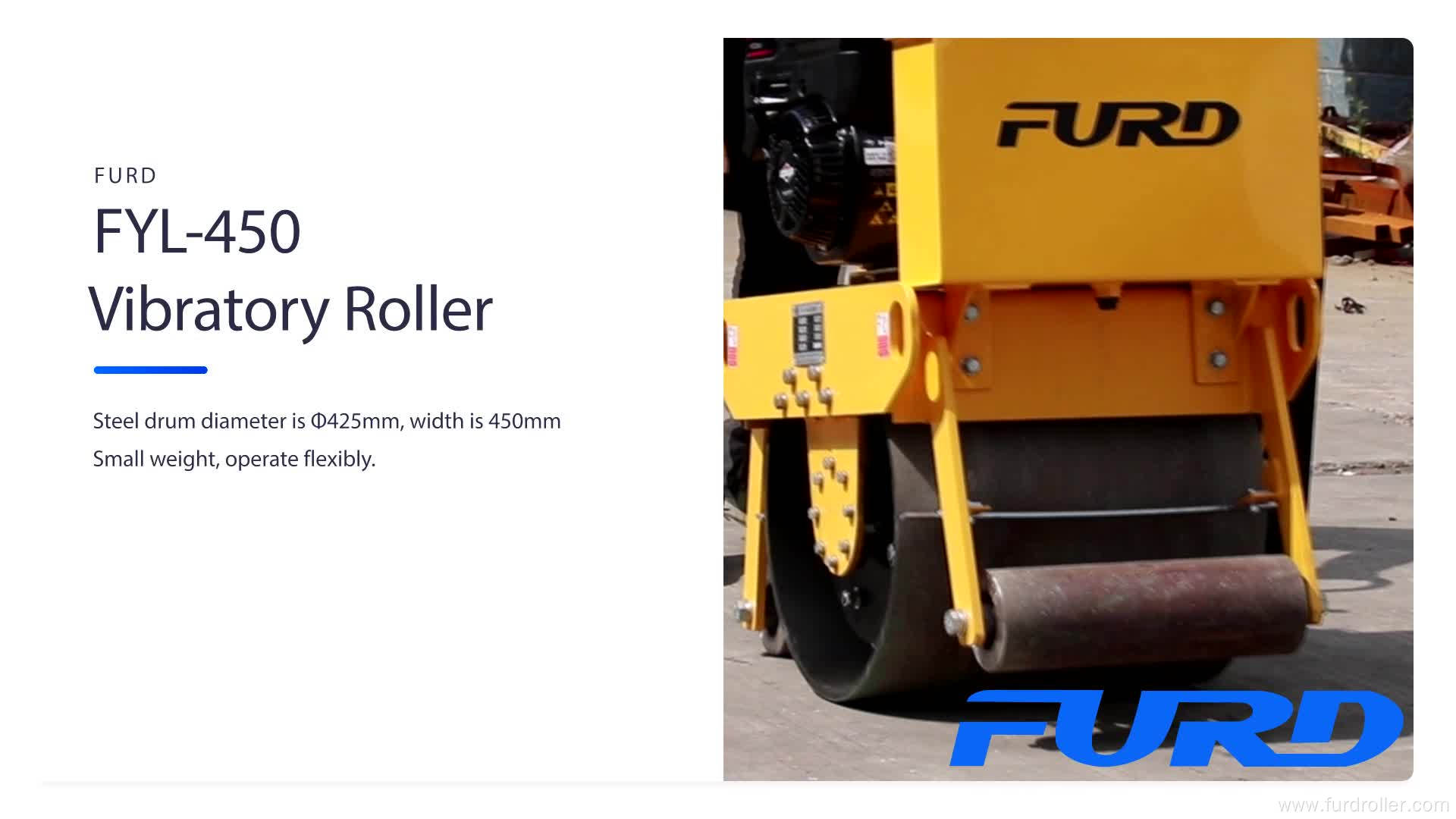 Double drum new vibration price road hand walk behind roller compactor FYL-450