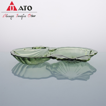 Crystal Fruit Plate Glass freshwater mussel Shape Plate